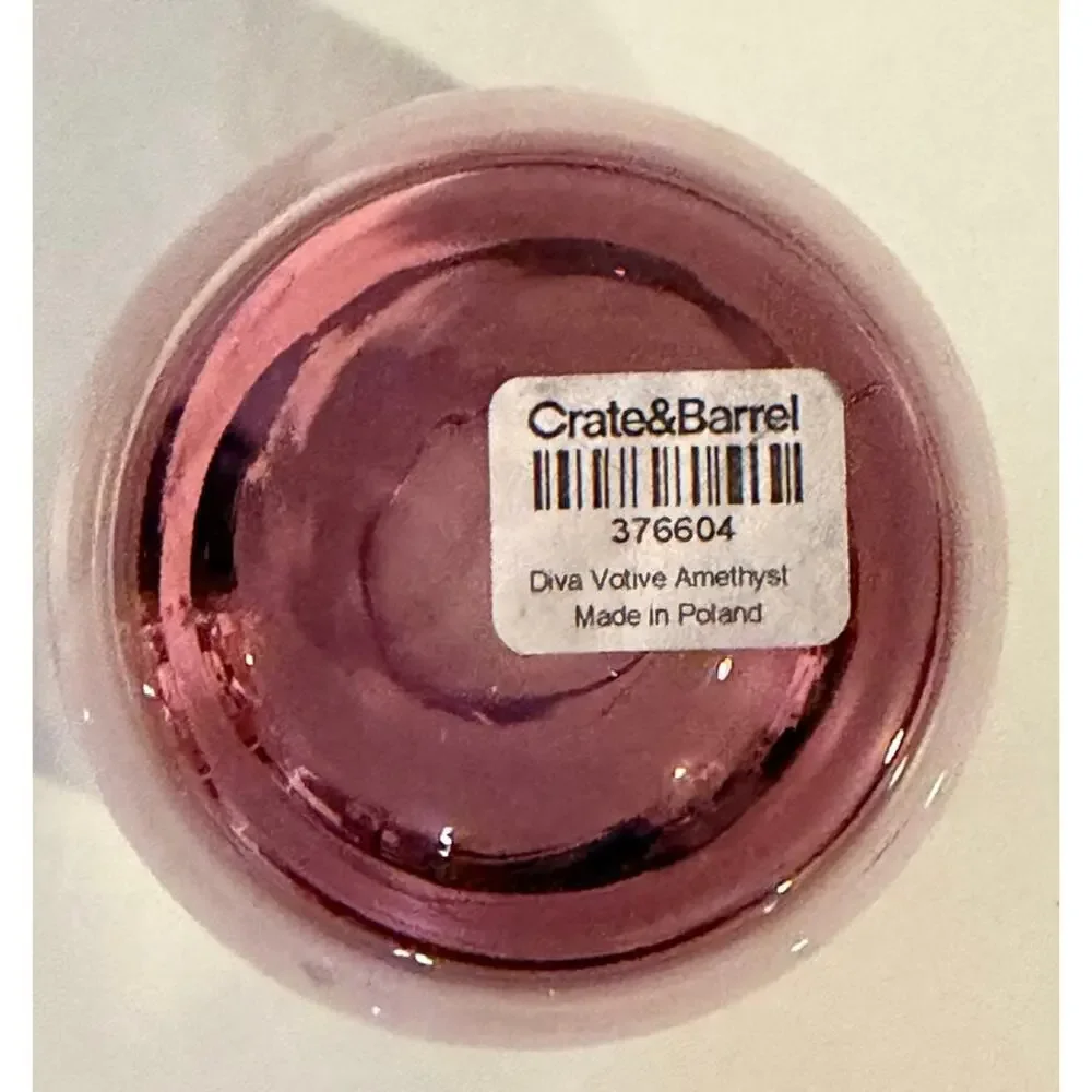 Crate & Barrel Purple Votive